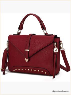 Vegan Leather Crossbody Bag - Shoulder Purse Handbag